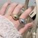 Minimalist Waterdrop Ri, Women's Geometric Smooth Surface Versatile Ins Style, Niche Fashion, Personalized Open End_ipsvogv.com