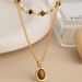 New Double-layer Tiger Eye Stone Bead Layered Necklace For Women, Light Luxury, Niche, Collarbone Chain, Sweet, Cool,_ipsvogv.com