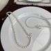 S Pure Silver Light Luxury Niche Ribbon Bowknot Shi Family Pearl Necklace For Women High-end Clavicle Chain Versatile_ipsvogv.com