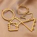 Stainless Steel Earring Connectors, Geometric Hollow DIY Jewelry Production Products, Accessories_ipsvogv.com