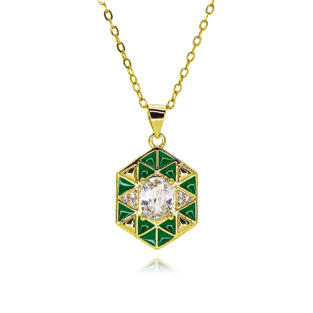Middle East Hot Selling Necklace For Girls Light Luxury Micro Inlaid Oil Drop Design High End New Clavicle Chain Strong Chain_ipsvogv.com