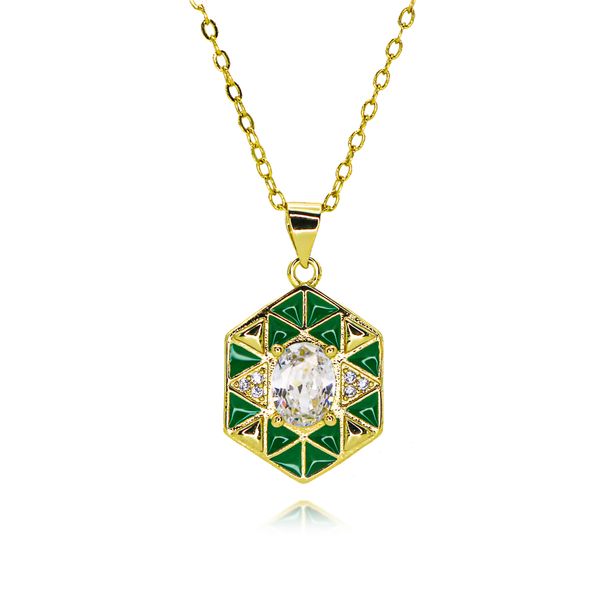 Middle East Hot Selling Necklace For Girls Light Luxury Micro Inlaid Oil Drop Design High End New Clavicle Chain Strong Chain_ipsvogv.com