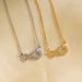 Necklace Women's Minimalist Titanium Steel Zircon Necklace, Unique Design Sense 8 Word Instagram Trendy Network Collar_ipsvogv.com