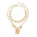 Ocean Ins Wind Sea Star Fan Shell Large Conch Fashion Metal Diamond Pearl Necklace_ipsvogv.com