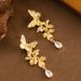 Subtle And Exquisite Design, Long Butterfly Flower Tassel For Women, Light Luxury, High-end Feel, Slimming Face, Silver_ipsvogv.com