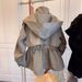 Women's casual drawstring waist tooling trench coat coat female spring and autumn short_ipsvogv.com