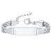 Women's Jewelry Stainless Steel Mesh Bracelet Ladies And Children's Bracelet Titanium Steel Blank Curved Plate Can Be Engraved DIY Bracelet_ipsvogv.com