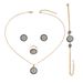 Women's necklaces, rings, jewelry sets with simple inlay, round bracelets, earrings, and versatile accessories_ipsvogv.com