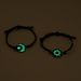 2Pcs Romantic Couple Butterfly Sun Moon Lovers Charm Adjustable Glow In The Dark Woven Bracelet_ipsvogv.com