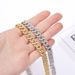 Small Unique Cuban Fashionable Alloy Full Diamond Necklace, Simple Men's And Women's Light Luxury Jewelry_ipsvogv.com