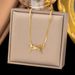 Titanium Choker Neck Snake Bone Small Fresh Titanium Steel Bow Blade Chain Versatile Temperament_ipsvogv.com