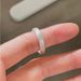 S Sterl Silver Handmade Brushed Plain With Sparkl Light Luxury R, Niche Design, High-end Women's Index Fer_ipsvogv.com