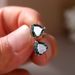 Cao Shi Fashion Color Treasure Simple Geometric Triangle Zircon Female 2021 New Trend Mini Earrings_ipsvogv.com