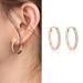 Silver Moissanite Earrings Simple Light Luxury Large Circle Moissanite Earrings Handmade Full Diamond Inlaid_ipsvogv.com