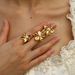 Stainless Steel Flower Pearl Hand Jewelry K Titanium Steel High Grade Ins Style Flower Earrings Ear Jewelry Set_ipsvogv.com