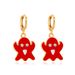 oil dripping colored ghost earrings exaggerated funny alloy cartoon ghost face earrings Halloween gift_ipsvogv.com