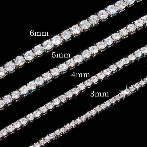 Full Diamond Sle Row Zircon Tennis Necklace, Simple Fashionable Hip-hop Men's And Women's Necklaces, Jewelry Hot_ipsvogv.com