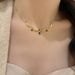 Ancient Glass Craft Water Drop Series French Style Blue Tassel Necklace_ipsvogv.com