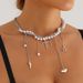 Niche Design Pearl Star Fringed Necklace High-end Light Luxury Cross Necklace_ipsvogv.com