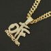 Creative splicing full diamond letter pendant Cuban hip-hop trendsetter street dance costume long men's necklace_ipsvogv.com