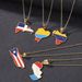 Venezuela/Dominican Republic/Paraguay South America map necklace stainless steel pendant accessories_ipsvogv.com