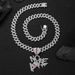 Accessories For Men, Personalized Hip-hop, Cuban Chain, Fashionable, Diamond Studded, Heart Wrenching, NO LOVE Letter_ipsvogv.com