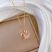 Titanium Steel 【 】 Pink Rabbit Light Luxury Temperament Gorgeous Full Diamond Necklace Women's Versatile Collarbone 【 】_ipsvogv.com