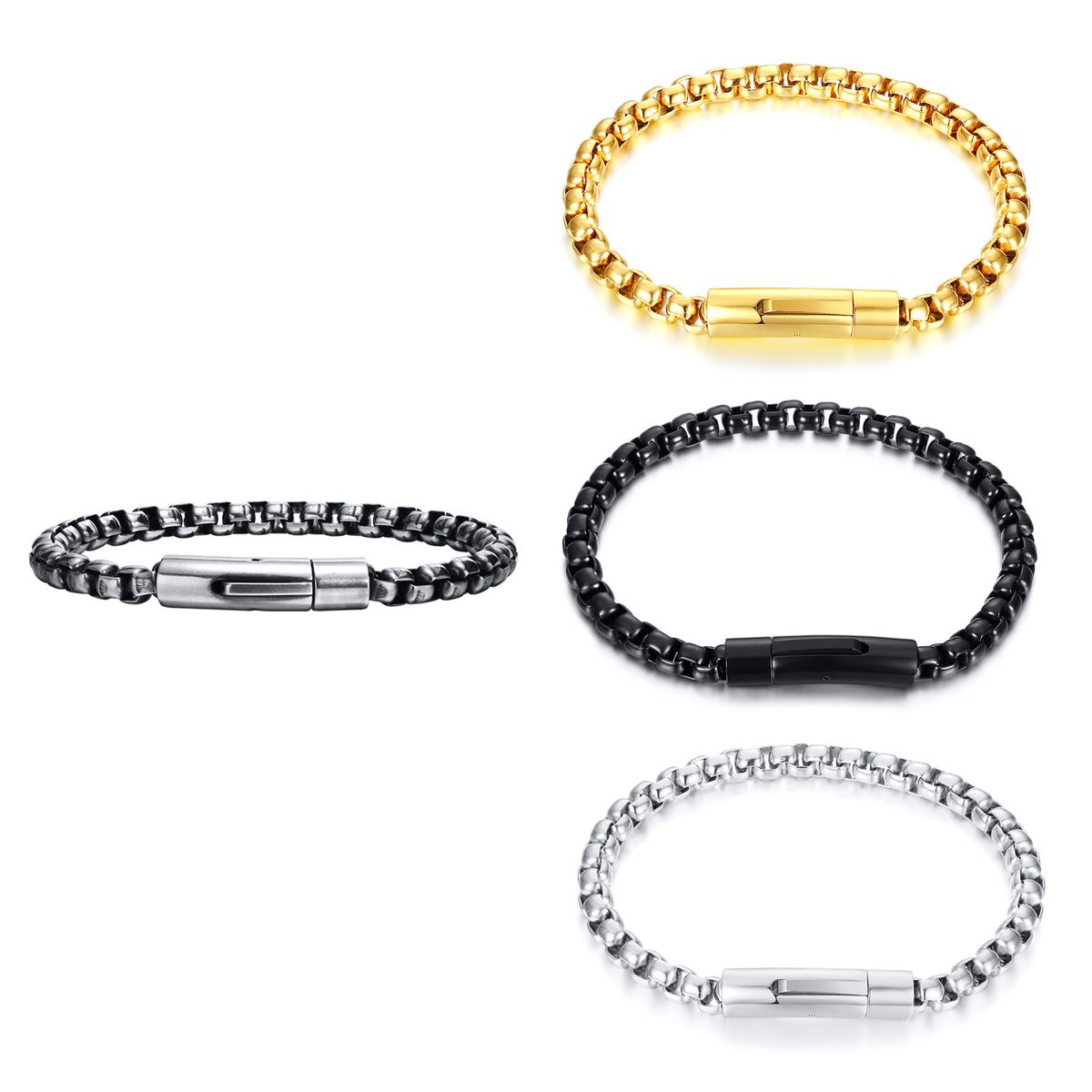 Jewelry Stainless Pearl Chain Titanium Steel Bracelet Hip Hop Men's Thick Simple Hand Accessories Punk BR-990_ipsvogv.com