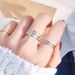 Single And Double Row Rings For Women, Titanium Steel Diamond Fashionable Ring, Niche, Non Fading Full Sky Star Jewelry_ipsvogv.com