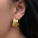 INS Fashionable INS Retro Titanium Steel Row Diamond Zircon Wave Snake Shaped Pearl Earrings_ipsvogv.com