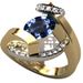 New Plated Inlaid Blue Two-color For Women's Engagement Ring_ipsvogv.com