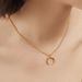 Sterling silver gold-plated simple personality necklace female clavicle chain Fashion_ipsvogv.com