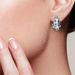 Cao Shi's Romantic, Sweet, Sparkling Pink With Creative Double Layer X-shaped Hollow Zircon Earrings_ipsvogv.com