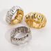 B2853 Fashionable Metal Irregular Folded Wrinkle Ring Wide Edition Light Luxury High Sense Bracelet_ipsvogv.com