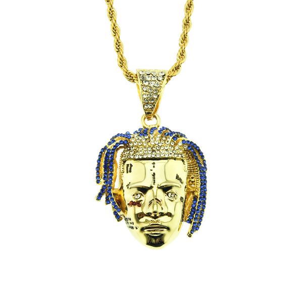Hip hop singer xxx tentacion avatar necklace men's nightclub personalized jewelry accessories pendant_ipsvogv.com