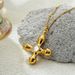 High End Fashion Necklace Real Gold Niche Personality Light Luxury Gemstone Cross Necklace For Women_ipsvogv.com