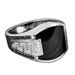 Hip Hop Style Business Black Enamel Micro Set Zircon Simulated Diamond Trendy Men's Jewelry Ring_ipsvogv.com
