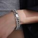 Punk Men's Simple Titanium Steel Three-Dimensional Cut HIPHOP Fashion Personality Cool Couple Bracelet_ipsvogv.com