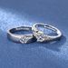 Korean Fashion High Carbon Couple Wedding Prop Gift Simulation Diamond Ring_ipsvogv.com