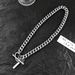 Titanium Steel Men's Cuban Necklace Trendy Brand Hip Hop High Street Style Accessories Pi Shuai Simple Fashion Bracelet_ipsvogv.com