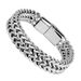 Men's Titanium Fashion Double Row Stainless Steel Hip Hop Trendy Thick Magnetic Clasp Cuban Bracelet_ipsvogv.com