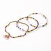 Candy Colored Ethnic Style Seven Color Soft Pottery Temperament Rice Bead LOVE Love Rainbow Pendant Three Piece Bracelet_ipsvogv.com