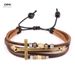 Men's Jewelry Retro Roman Cross Men's Beaded Leather Bracelet Fashion Hip Hop All Match Leather Bracelet_ipsvogv.com