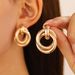 exaggerated geometric earrings for women ins style alloy winding twist earrings retro circle earrings_ipsvogv.com