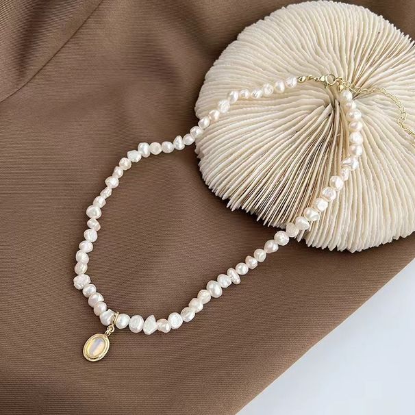 Baroque Natural Freshwater Pearl Necklace, Neck Women's Beads, 2023 Style, Trendy, Light Luxury, Niche, Clavicle Chain,_ipsvogv.com