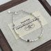 S Pure Colored Crystal Sea Blue Treasure Broken Silver Bracelet Exquisite And Fashionable INS Style High-end Temperament_ipsvogv.com