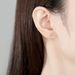 Mini Clear Zircon Stud Earrings For Women 14k Gold Planted Sterg Sier Fine_ipsvogv.com
