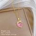 Key 【 】 Love Zircon Light Luxury Charm Gorgeous Full Diamond Necklace Women's Versatile Clavicle Titanium Steel Chain 【 】_ipsvogv.com