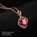 Unisex hot selling jewelry Retro flower red crystal necklace Popular rose gold plated jewelry_ipsvogv.com