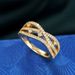 Cao Shi's New with Multi layer Hollow Copper Set Zircon Ring Luxury Creative Design Jewelry_ipsvogv.com